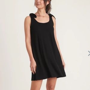 MARINE LAYER Lexi Rib Tie Leah Dress Blk XS